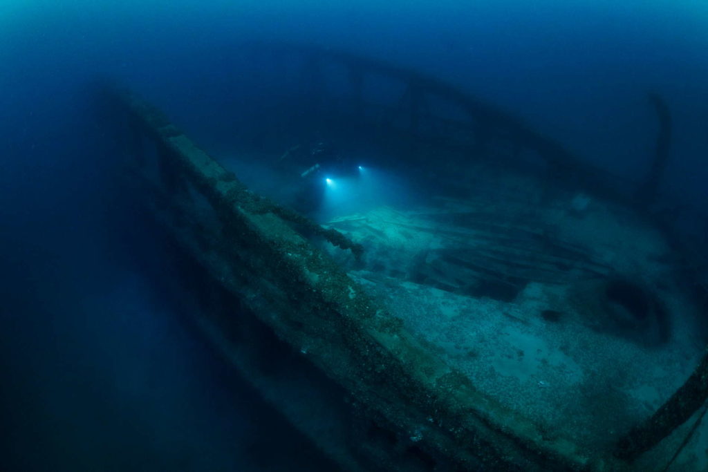Hogging Arches over the remains of the Westmoreland